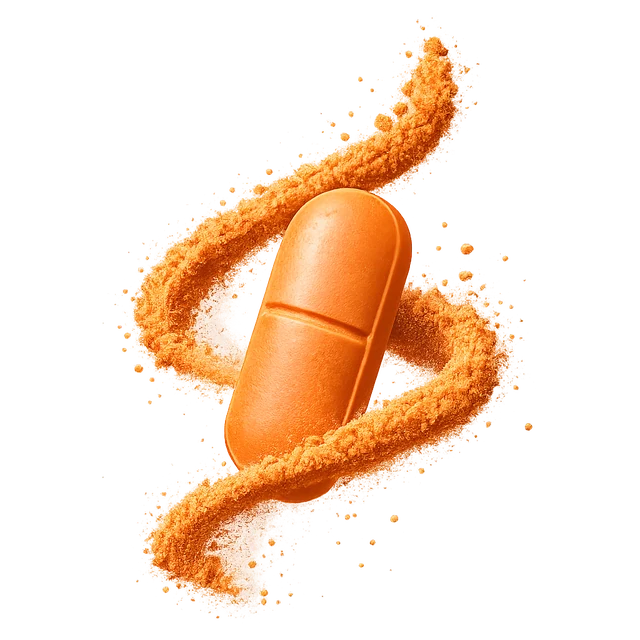 Orange veterinary tablet