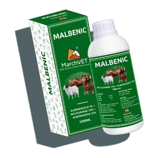 MALBENIC (ALBENDAZOLE 30MG + NICLOSAMIDE 100MG)
(ALBENDAZOLE 150MG + NICLOSAMIDE 500MG) hover