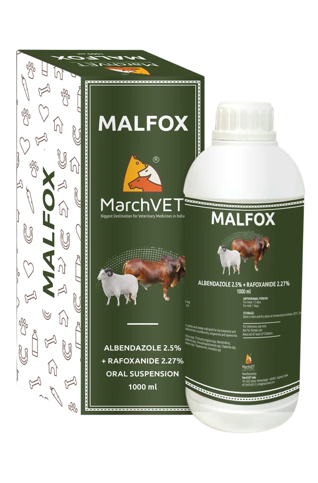 Albendazole 25mg + Rafoxanide 22.7mg Albendazole 25mg + Rafoxanide 15mg / 25mg